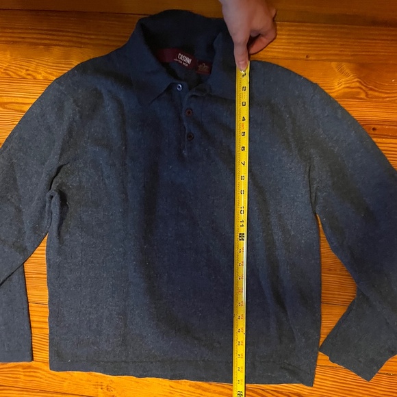 Wool/cotton blend long sleeve polo - Picture 2 of 6